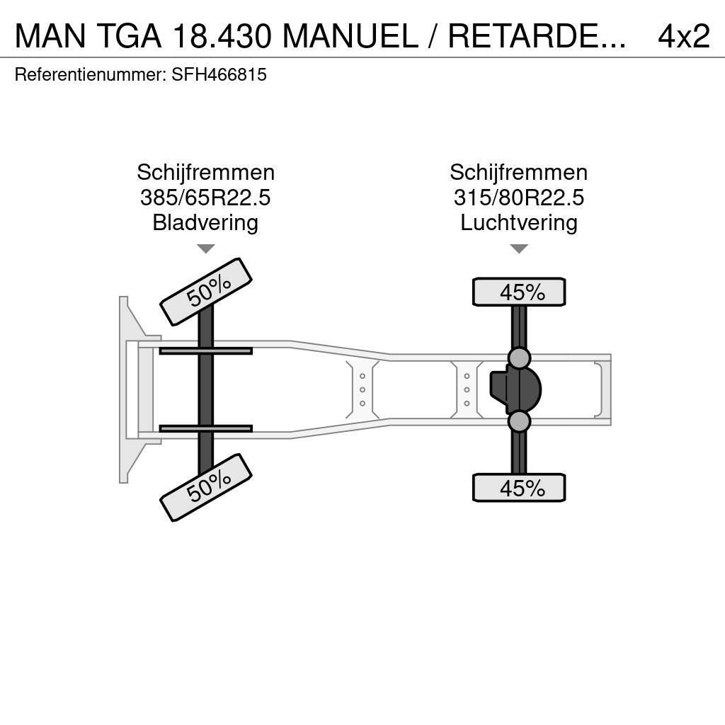 MAN TGA 18.430 MANUEL / RETARDER / AIRCO Sadulveokid