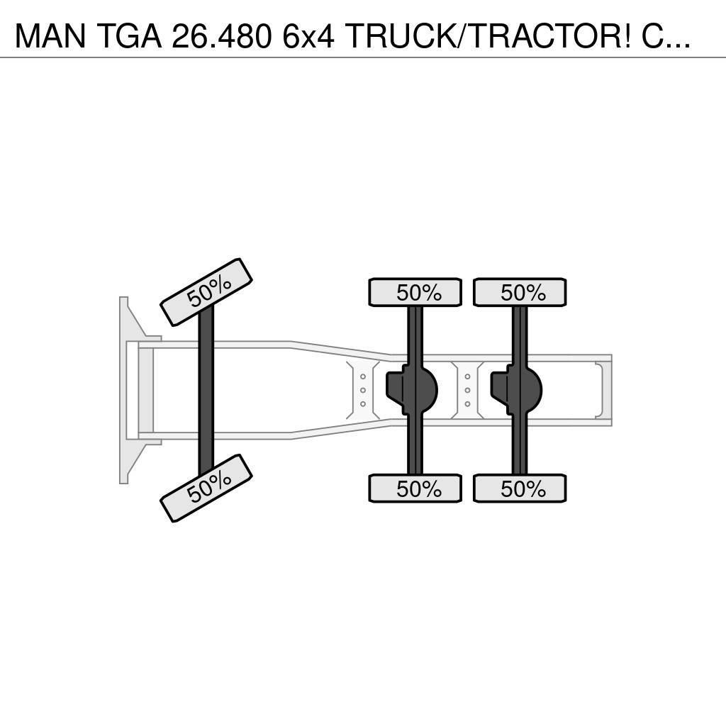 MAN TGA 26.480 6x4 TRUCK/TRACTOR! CRANE/KRAN/GRUE HIAB Sadulveokid