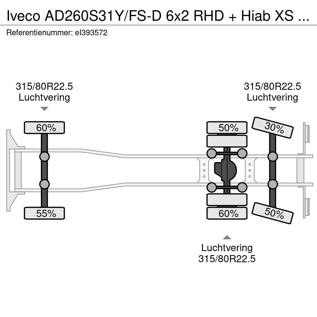 Iveco AD260S31Y/FS-D 6x2 RHD + Hiab XS 144 B-2 HIDUO Madelautod