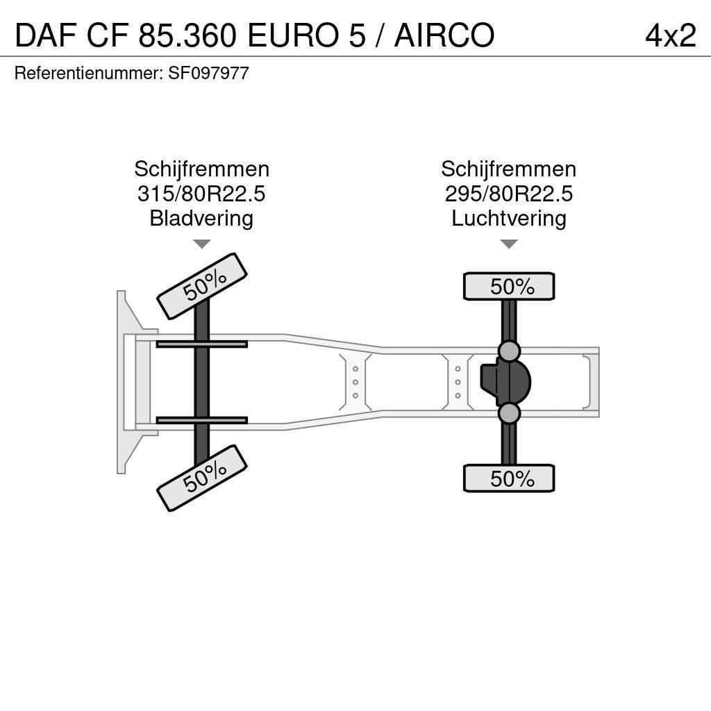 DAF CF 85.360 EURO 5 / AIRCO Sadulveokid