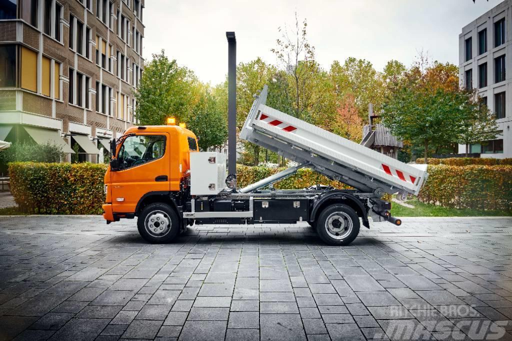 Fuso Fuso eCanter ellastbil 8,55 ton lastväxlare Hook lift trucks