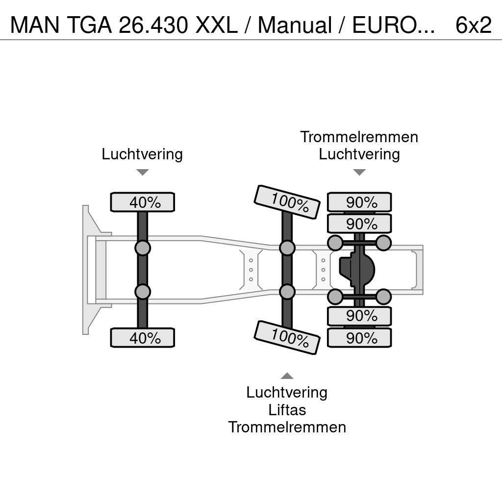 MAN TGA 26.430 XXL / Manual / EURO 3 / Airco / Hydraul Sadulveokid