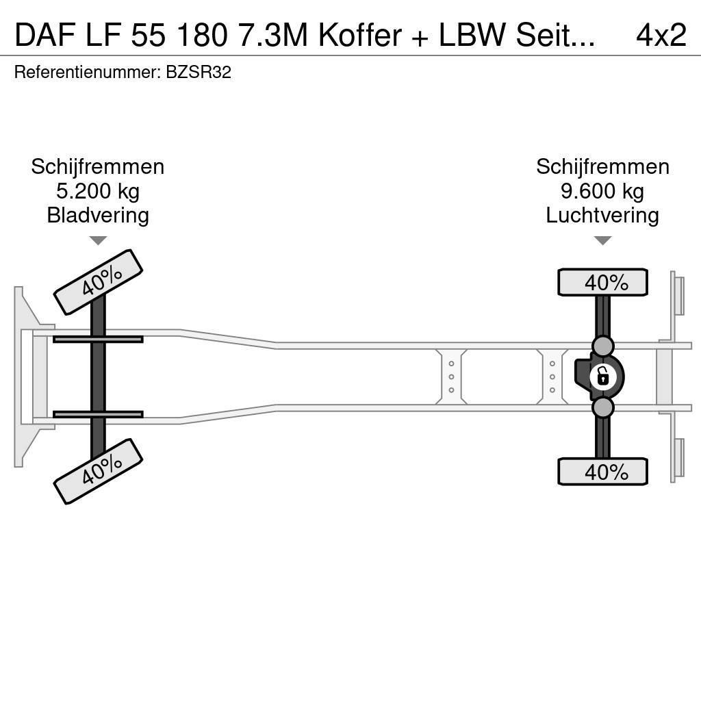 DAF LF 55 180 7.3M Koffer + LBW Seitentür APK 02-2024 Furgoonautod