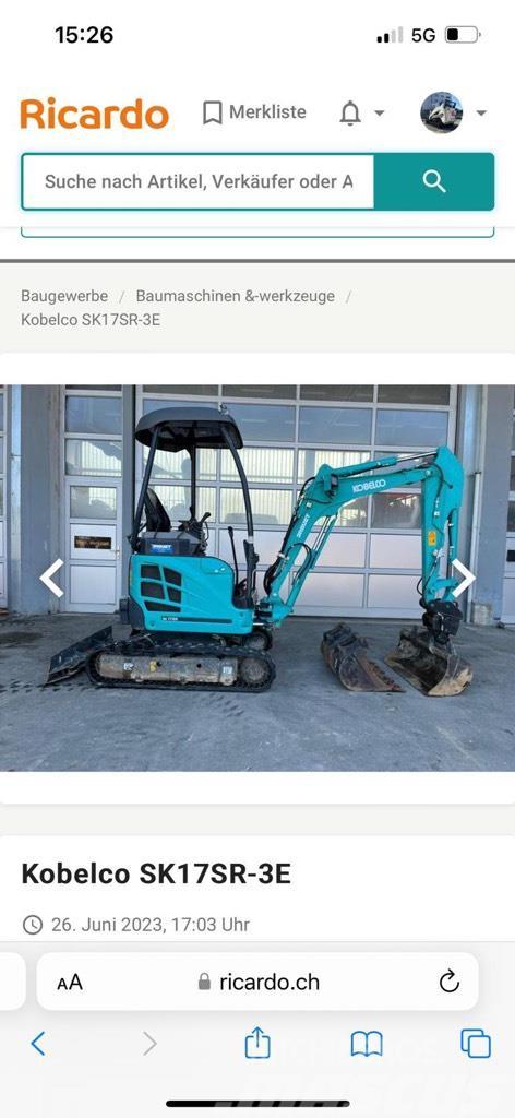 Kobelco SK17SR-3E Mini excavators < 7t (Mini diggers)