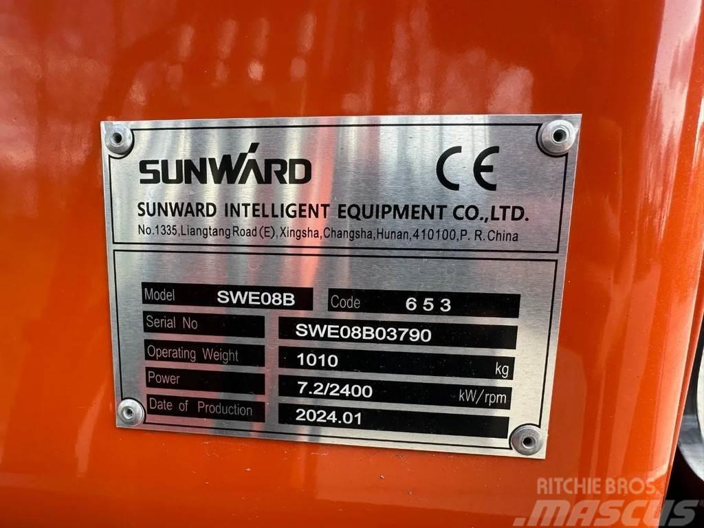 Sunward SWE08 minigraver 1ton NIEUW incl. 3 bakken Mini excavators < 7t (Mini diggers)