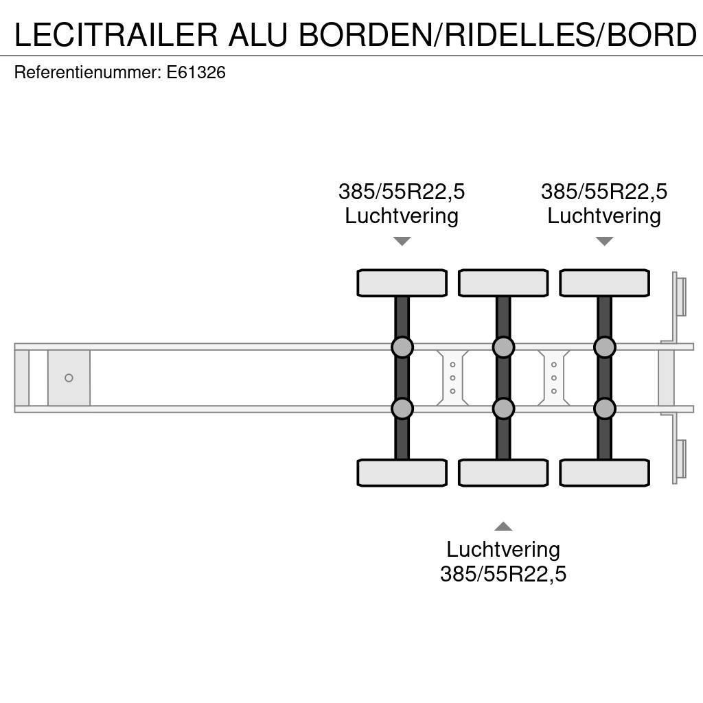 Lecitrailer ALU BORDEN/RIDELLES/BORD Box body semi-trailers