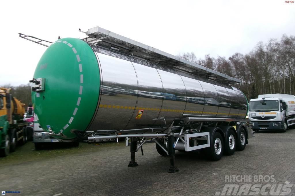 Feldbinder Chemical (non ADR) tank inox 34 m3 / 1 comp Tanker semi-trailers