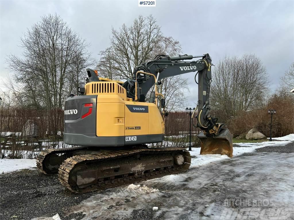 Volvo ECR145D Excavator with Engcon tiltrotator and grip Crawler excavators
