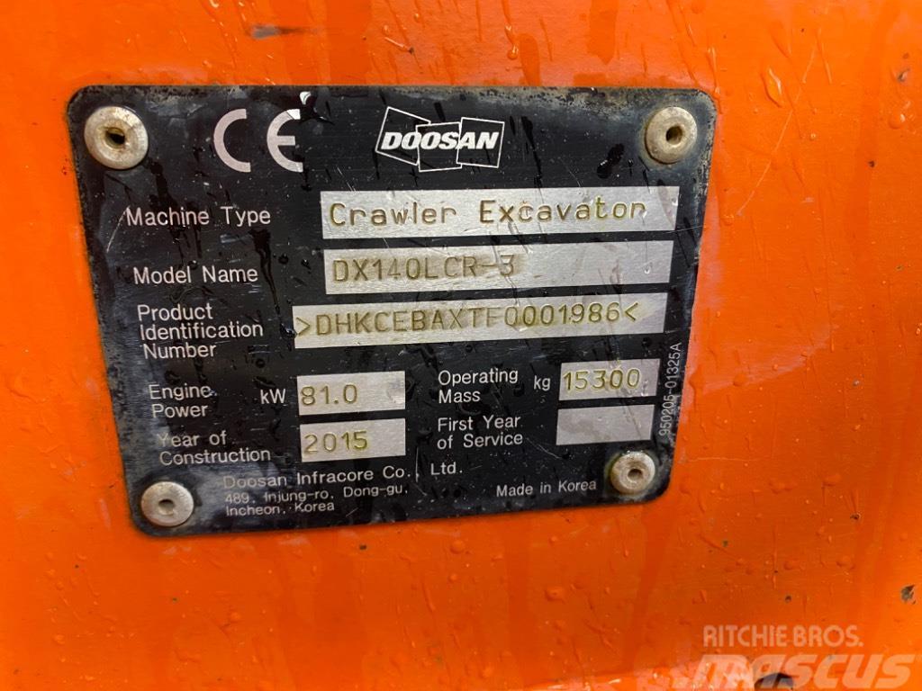 Doosan DX 140 LCR-3 Crawler excavators
