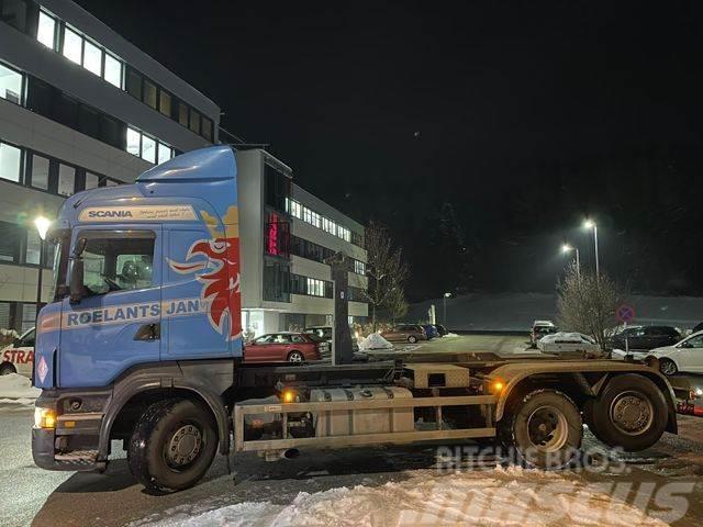 Scania R 500 V8 LB 6X2 MNA ABROLLER GELENKTEACHSE Hook lift trucks