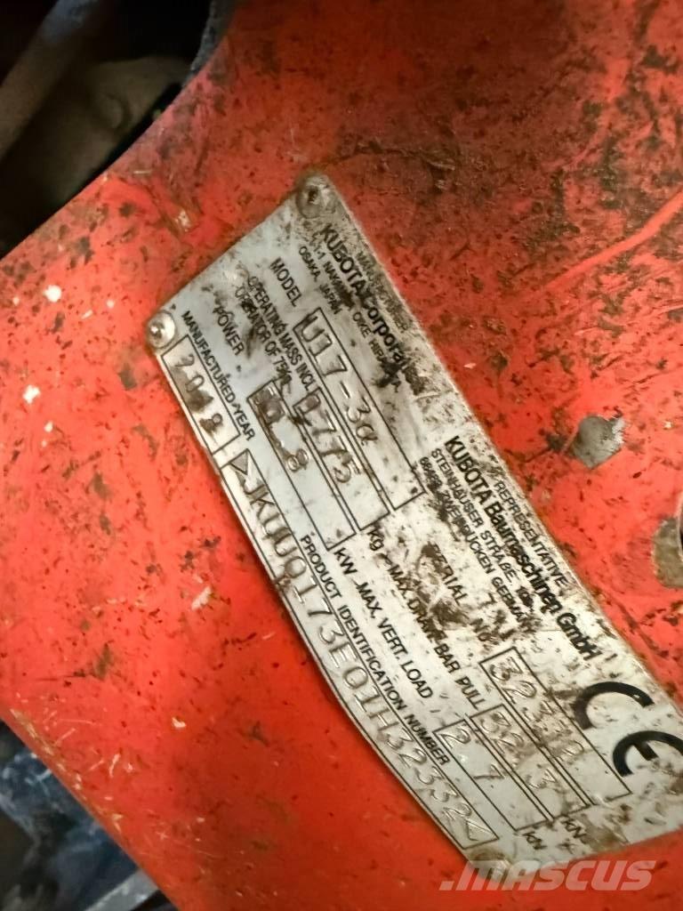 Kubota U 17-3 Miniekskavaatorid < 7 t