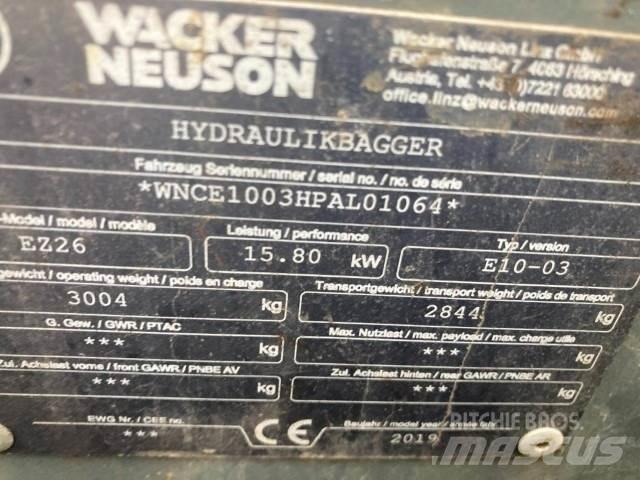 Wacker EZ26 Miniekskavaatorid < 7 t