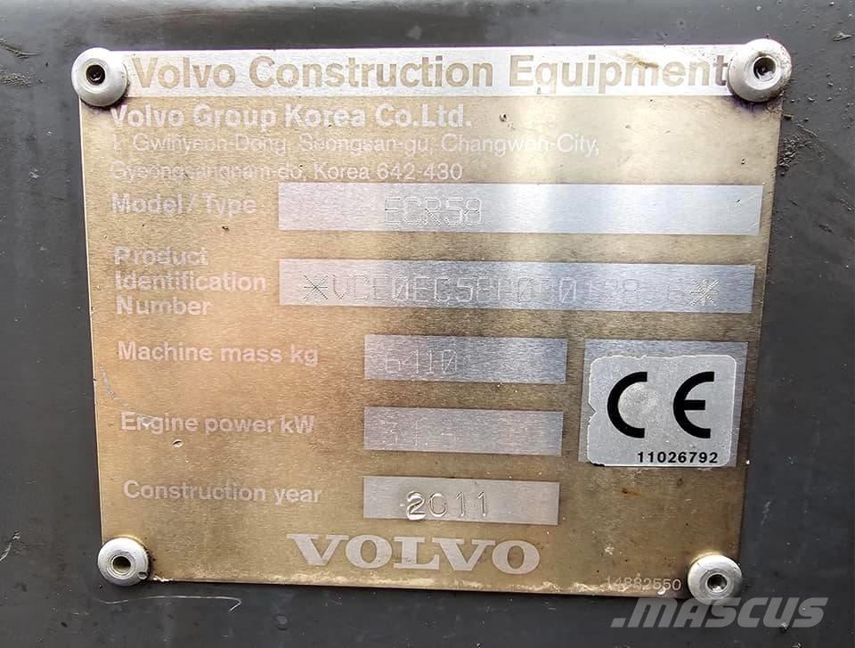 Volvo ECR 58 Miniekskavaatorid < 7 t