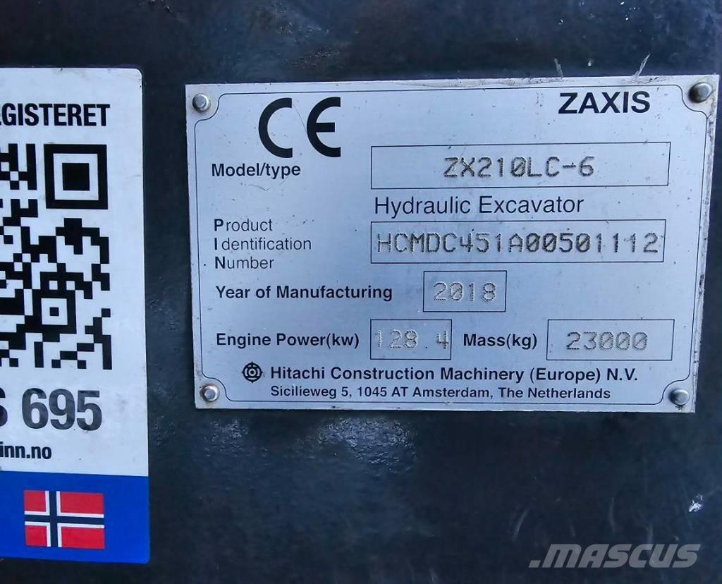 Hitachi ZX 210 LC-6 Roomikekskavaatorid