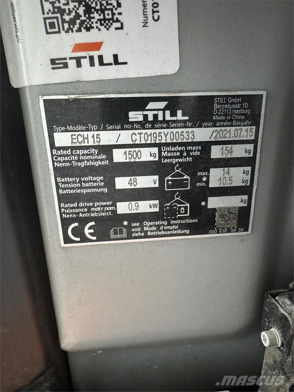 Still ECH 15 Järelkäidavad virnastajad