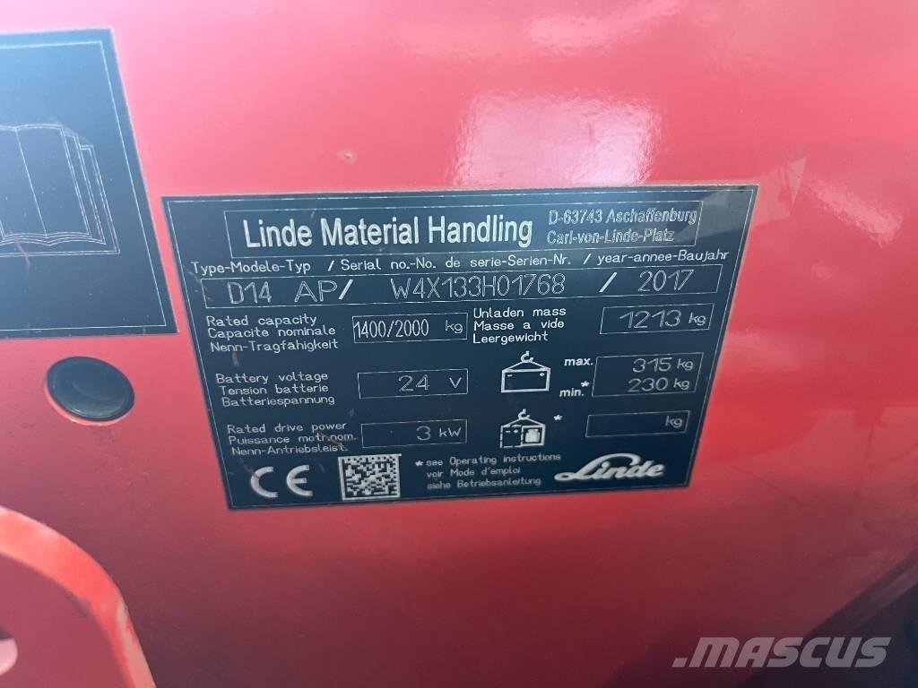 Linde D 14 AP Platvormiga virnastajad