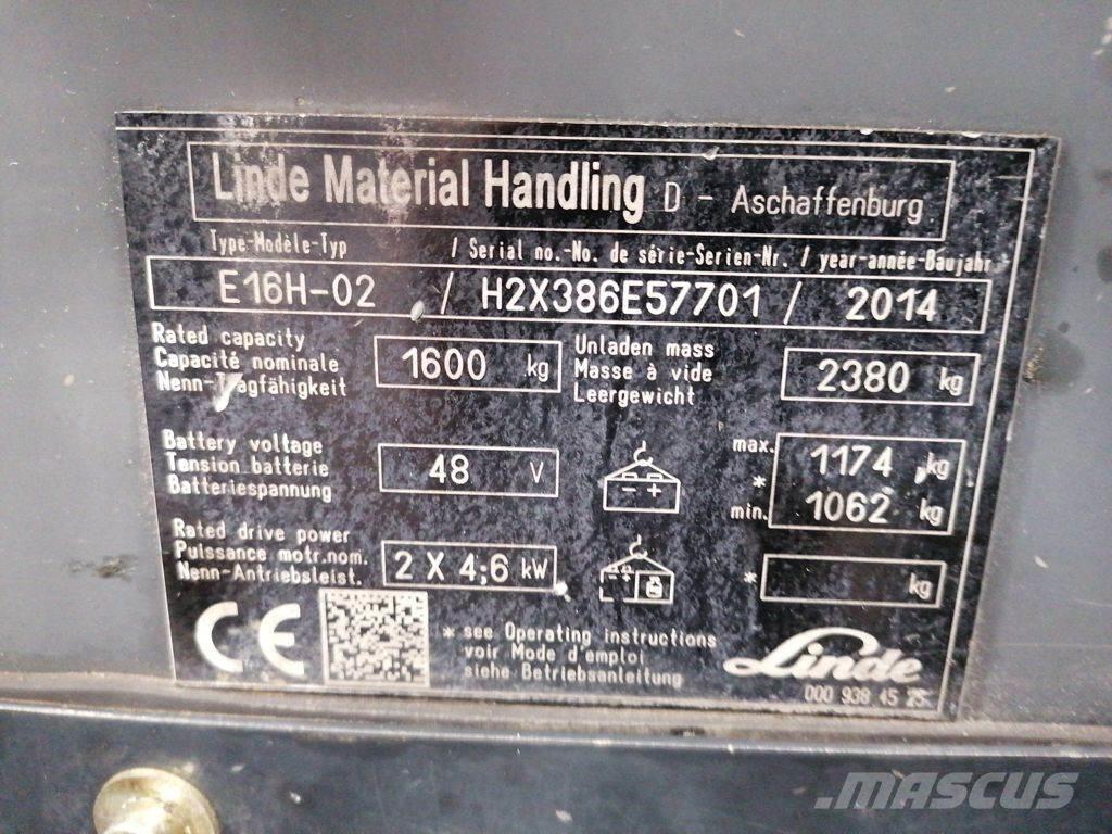Linde E16H-02 Elektritõstukid