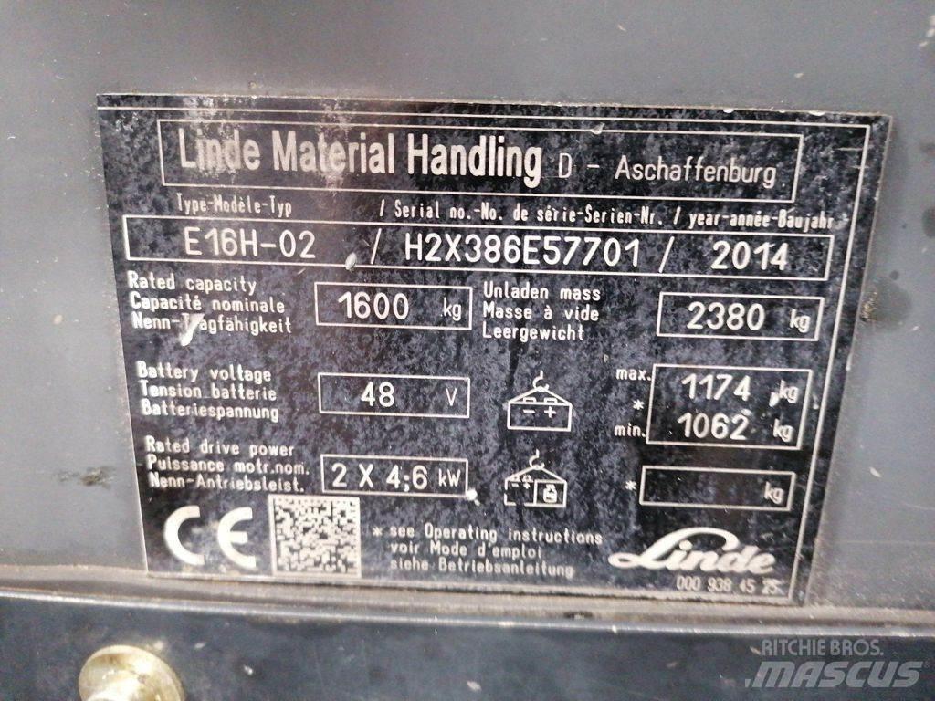 Linde E16H-02 Elektritõstukid