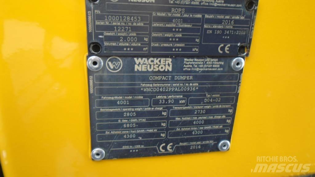 Wacker Neuson 4001 s Väikekallurid
