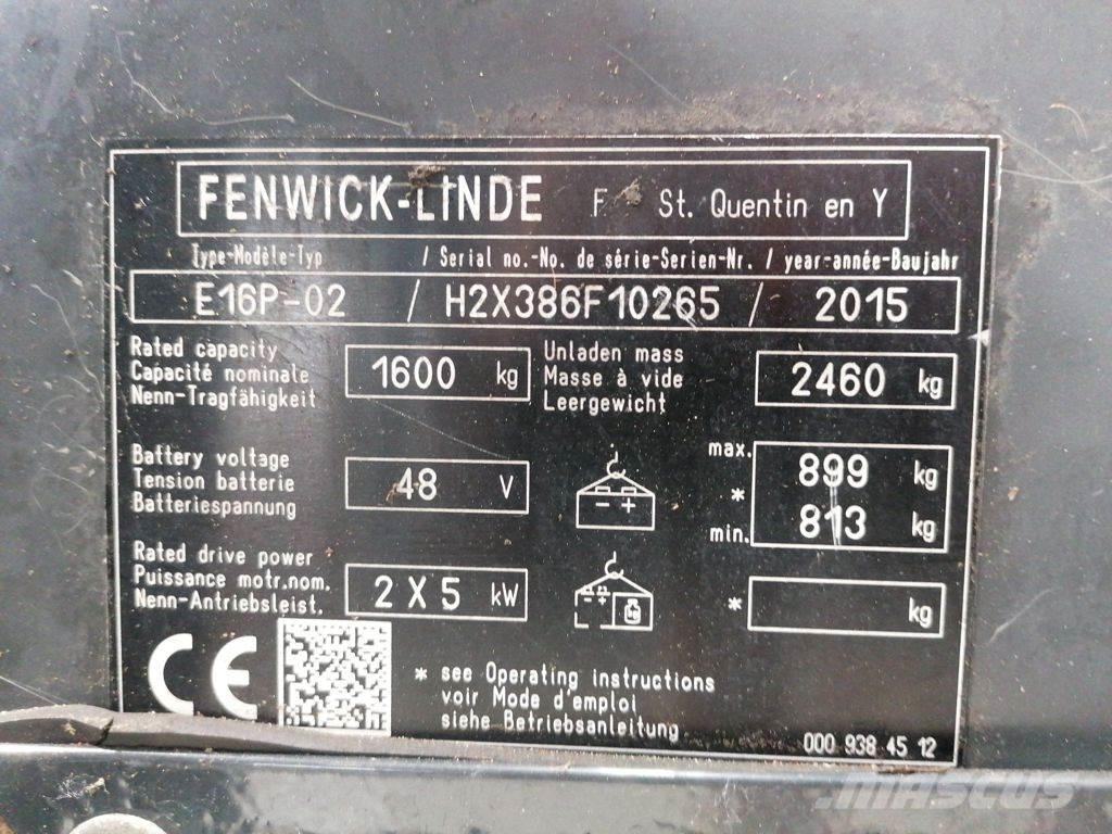 Linde E16P-02 Elektritõstukid