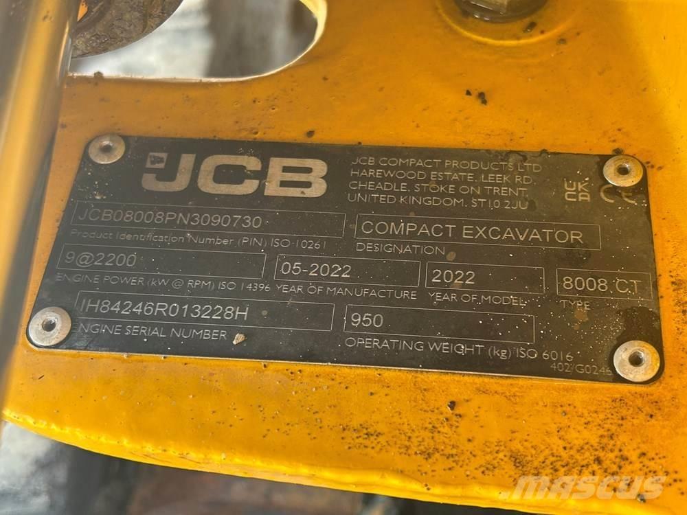 JCB MICRO 8008 Miniekskavaatorid < 7 t