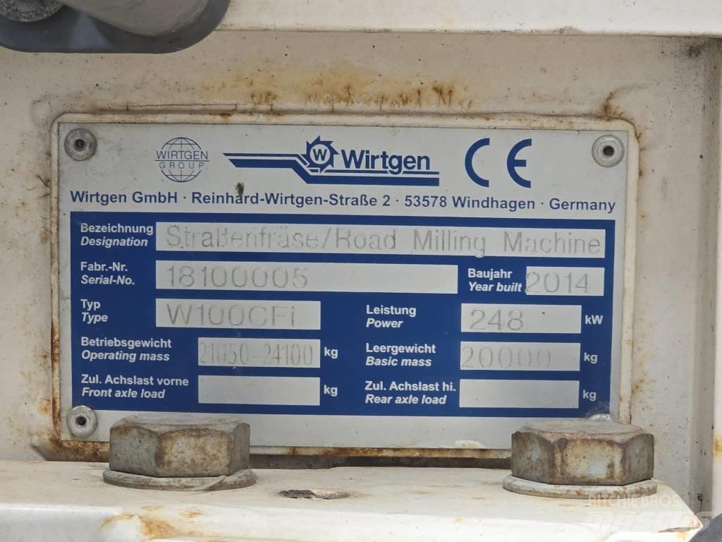 Wirtgen W 100 CFI Asfaldi külmfreesimise masinad