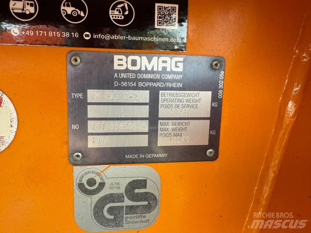 Bomag BW 213 D-2 Ühe trumliga rullid