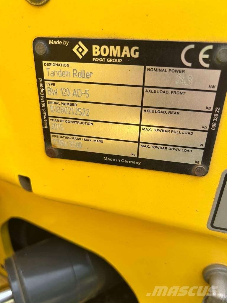 Bomag BW 120 AD-5 Tandemrullid