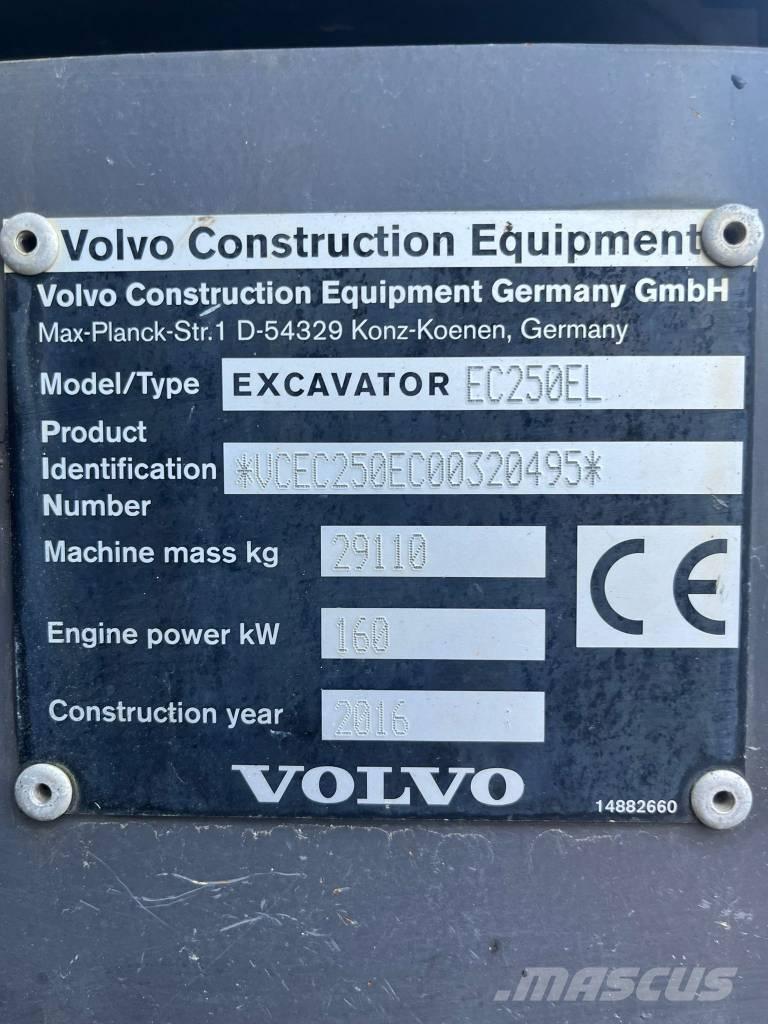 Volvo EC 250 E Roomikekskavaatorid