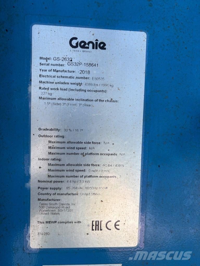 Genie GS 2632 Käärtõstukid