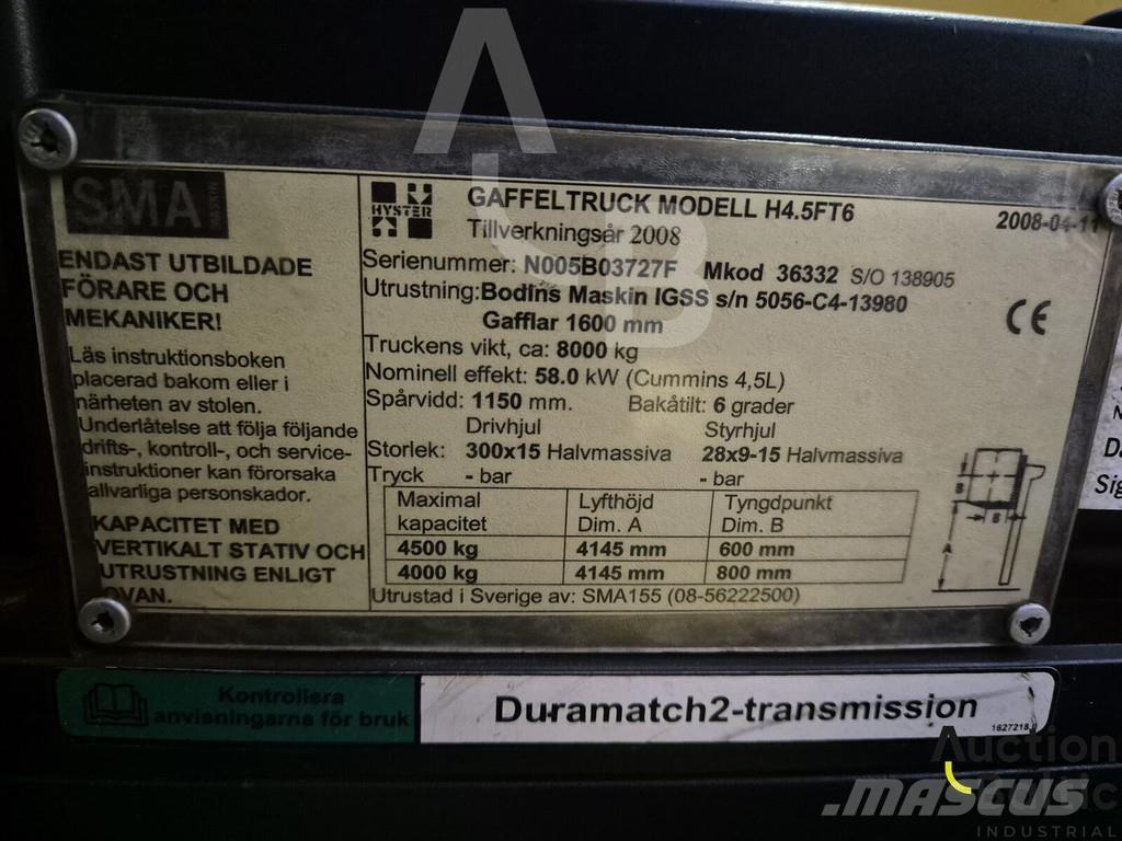 Hyster H4.5FT6 Diiseltõstukid