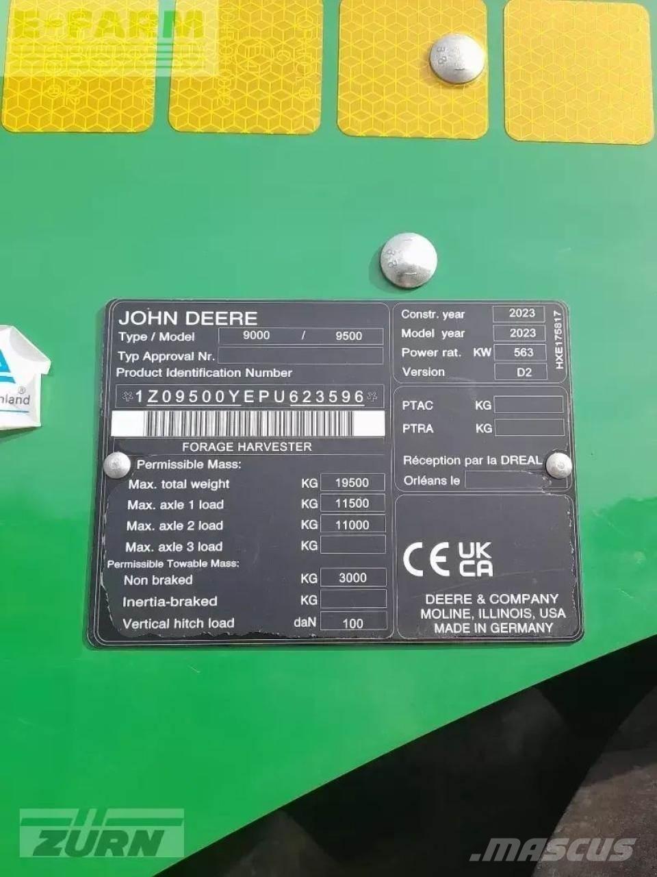 John Deere 9500 Silokombainid