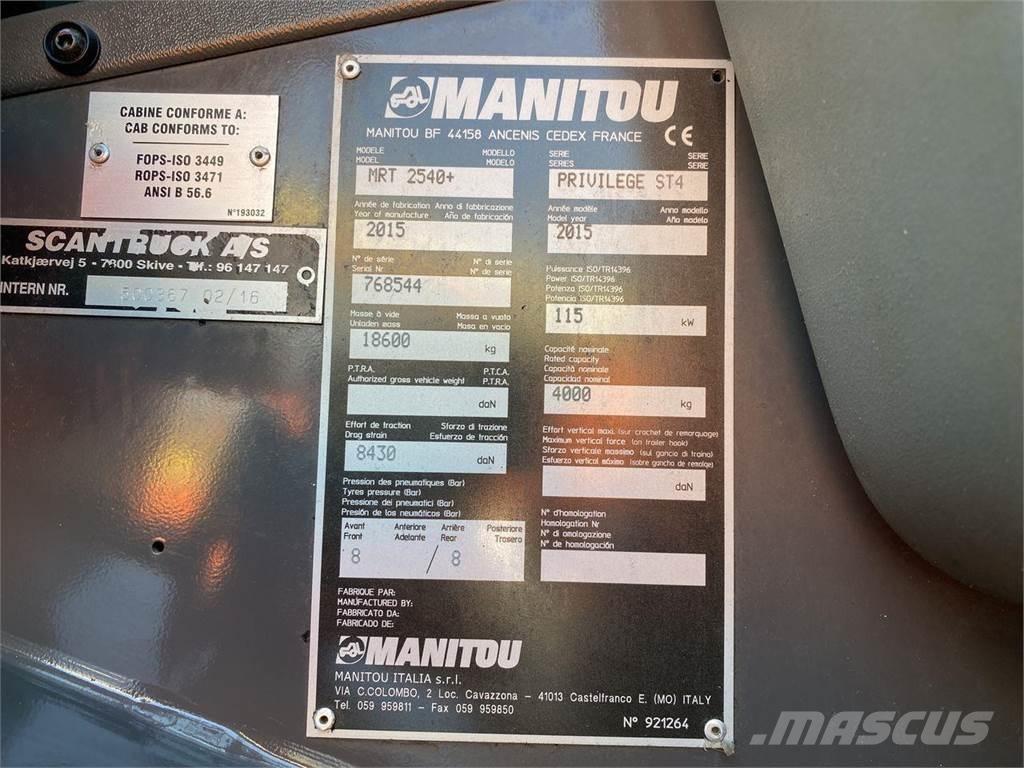 Manitou MRT2540MS Teleskooplaadurid