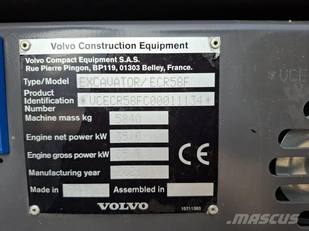 Volvo ECR 58 F Miniekskavaatorid < 7 t