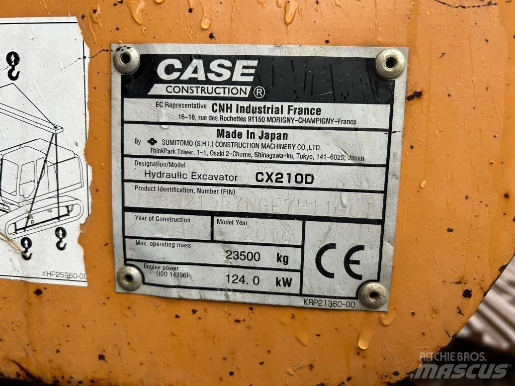CASE CX 210 D Roomikekskavaatorid