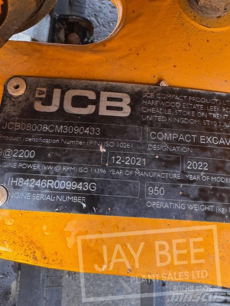 JCB 8008 Miniekskavaatorid < 7 t