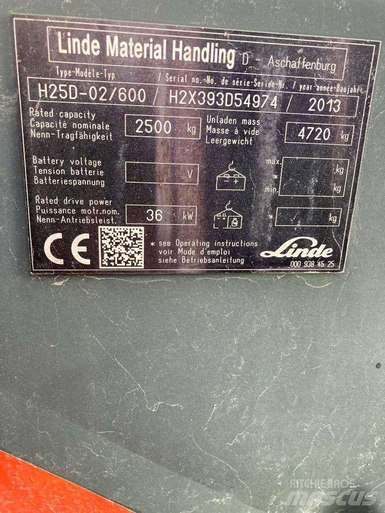 Linde H25D/600/393 Diiseltõstukid