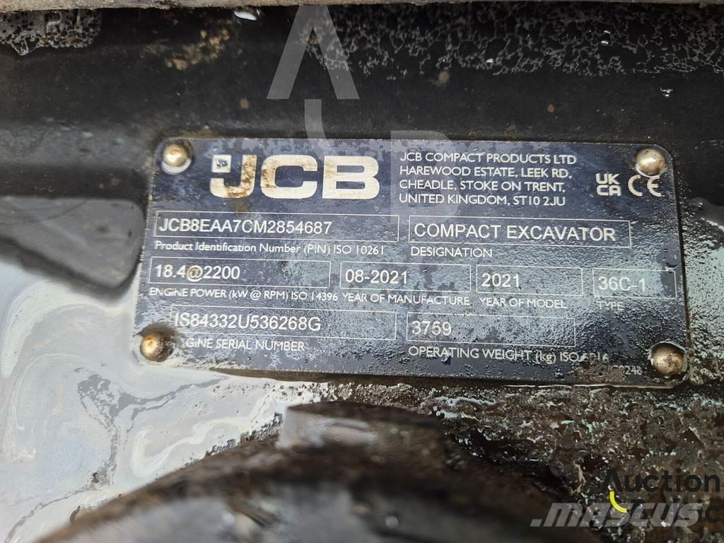 JCB 36C-1 Miniekskavaatorid < 7 t