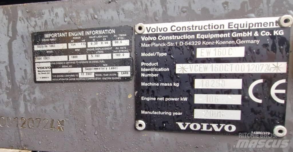 Volvo EW160C Ratasekskavaatorid