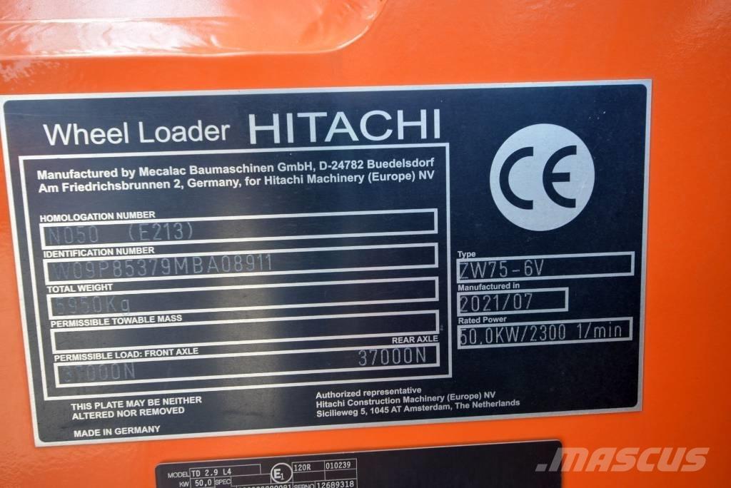 Hitachi ZW 75-6 Rataslaadurid