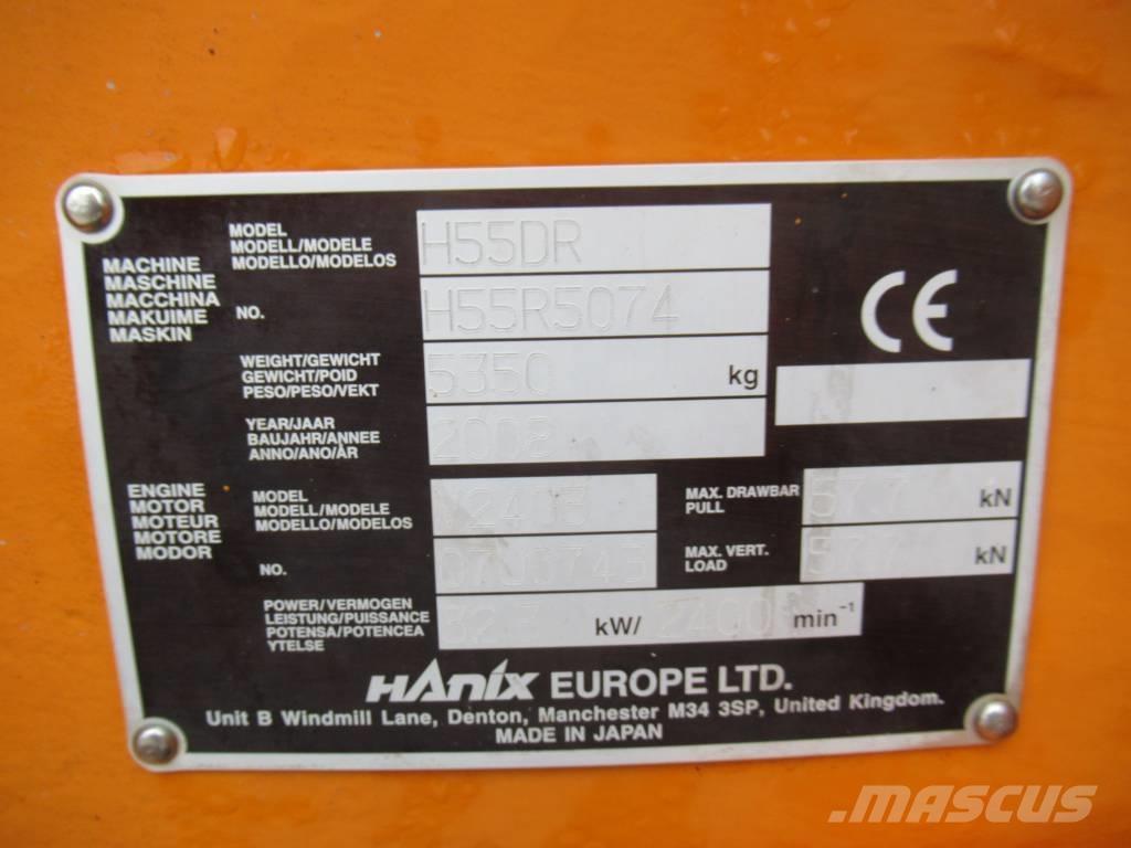 Hanix H 55 DR Miniekskavaatorid < 7 t