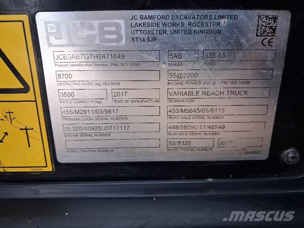 JCB 535-95 JOYSTICK Teleskooplaadurid