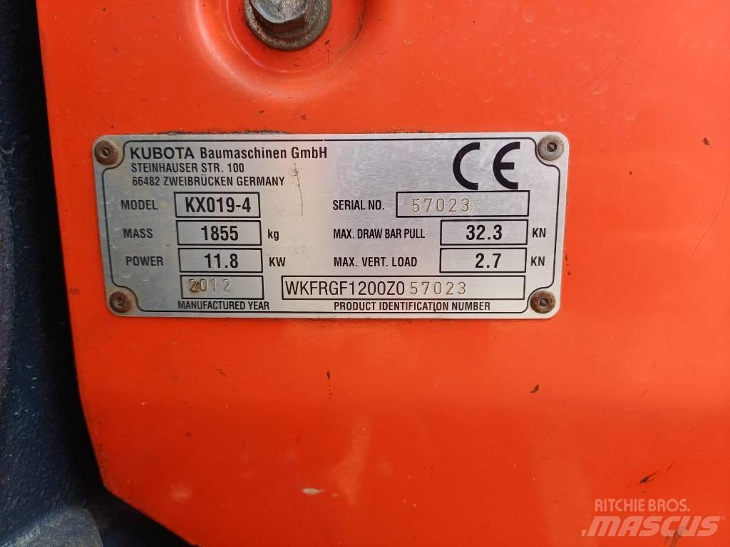 Kubota KX 019-4 Miniekskavaatorid < 7 t