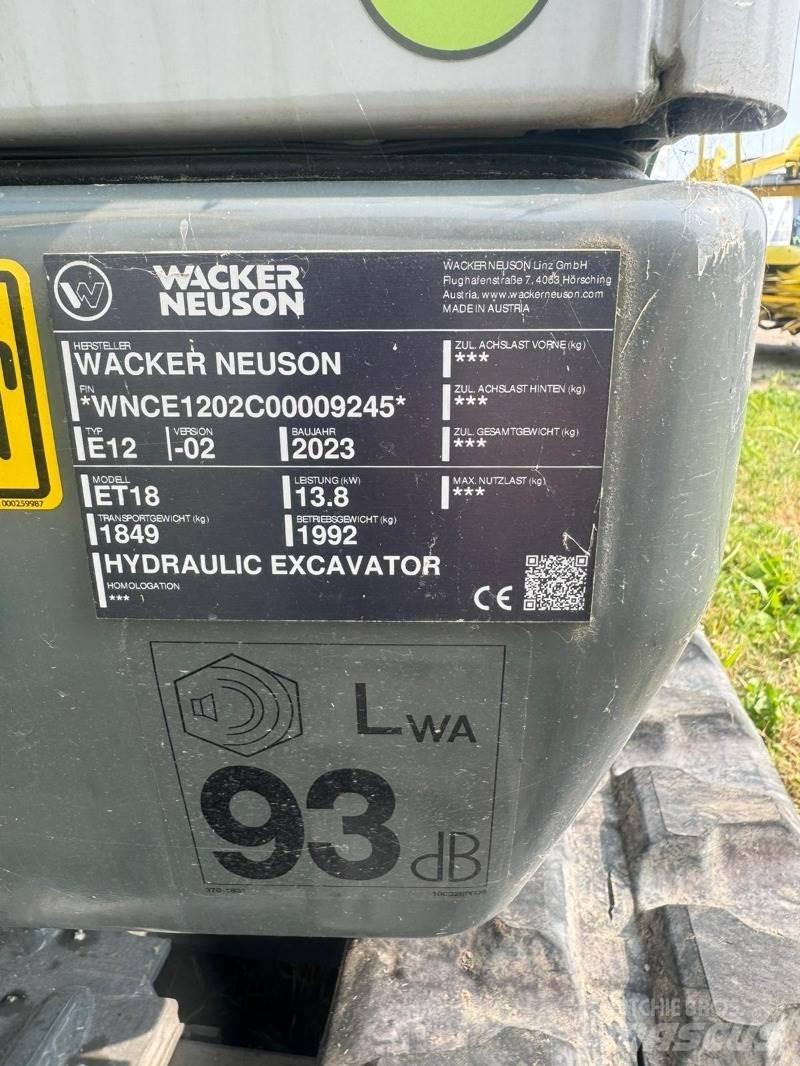 Wacker ET 18 Miniekskavaatorid < 7 t