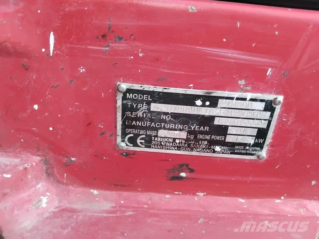 Takeuchi TB290 Miniekskavaatorid < 7 t