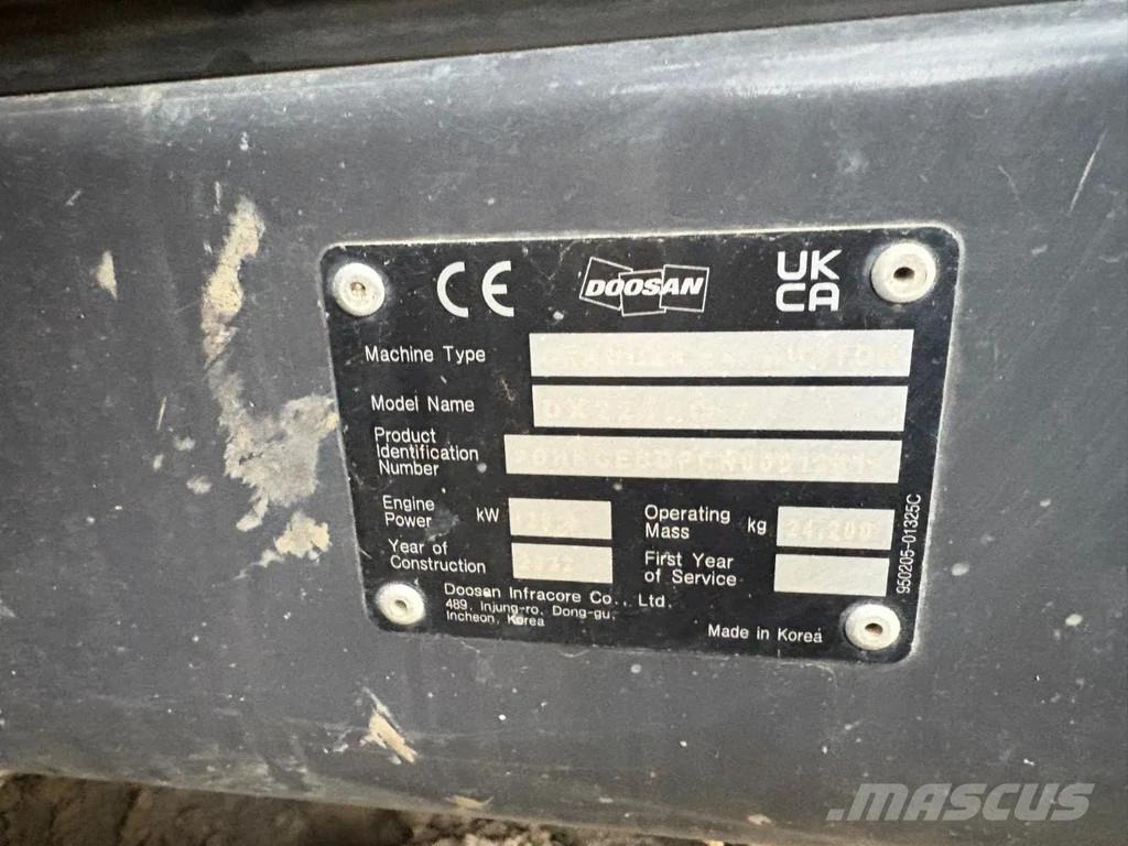 Doosan DX225LC Roomikekskavaatorid