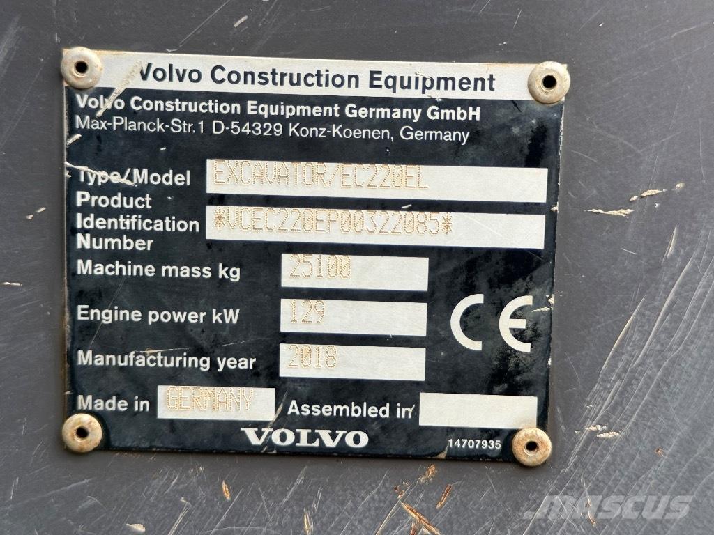 Volvo EC 220 EL Roomikekskavaatorid