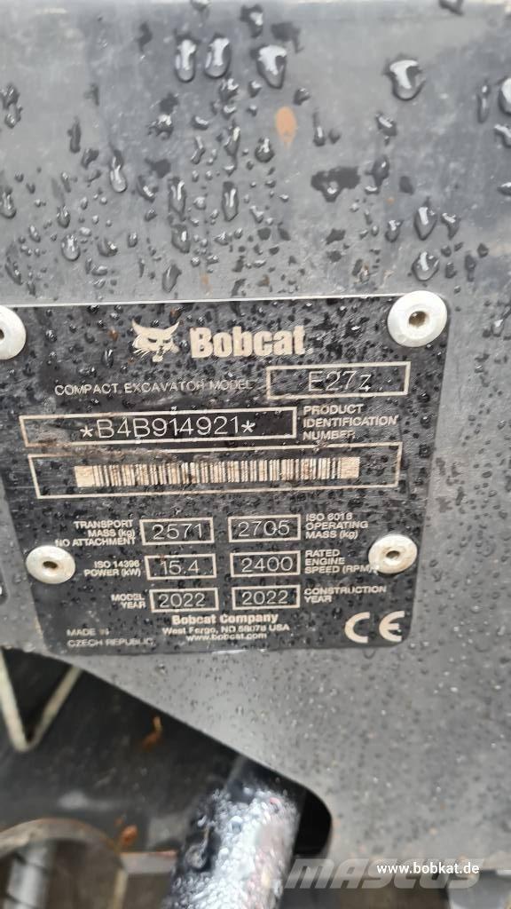 Bobcat E 27z Miniekskavaatorid < 7 t