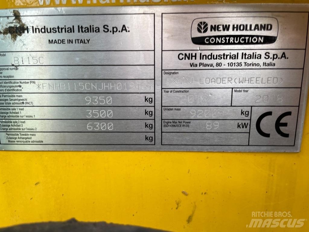 New Holland B115C Ekskavaatorlaadurid