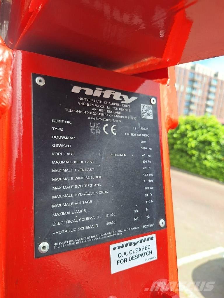 Niftylift HR 12 D E Iseliikuvad poomtõstukid